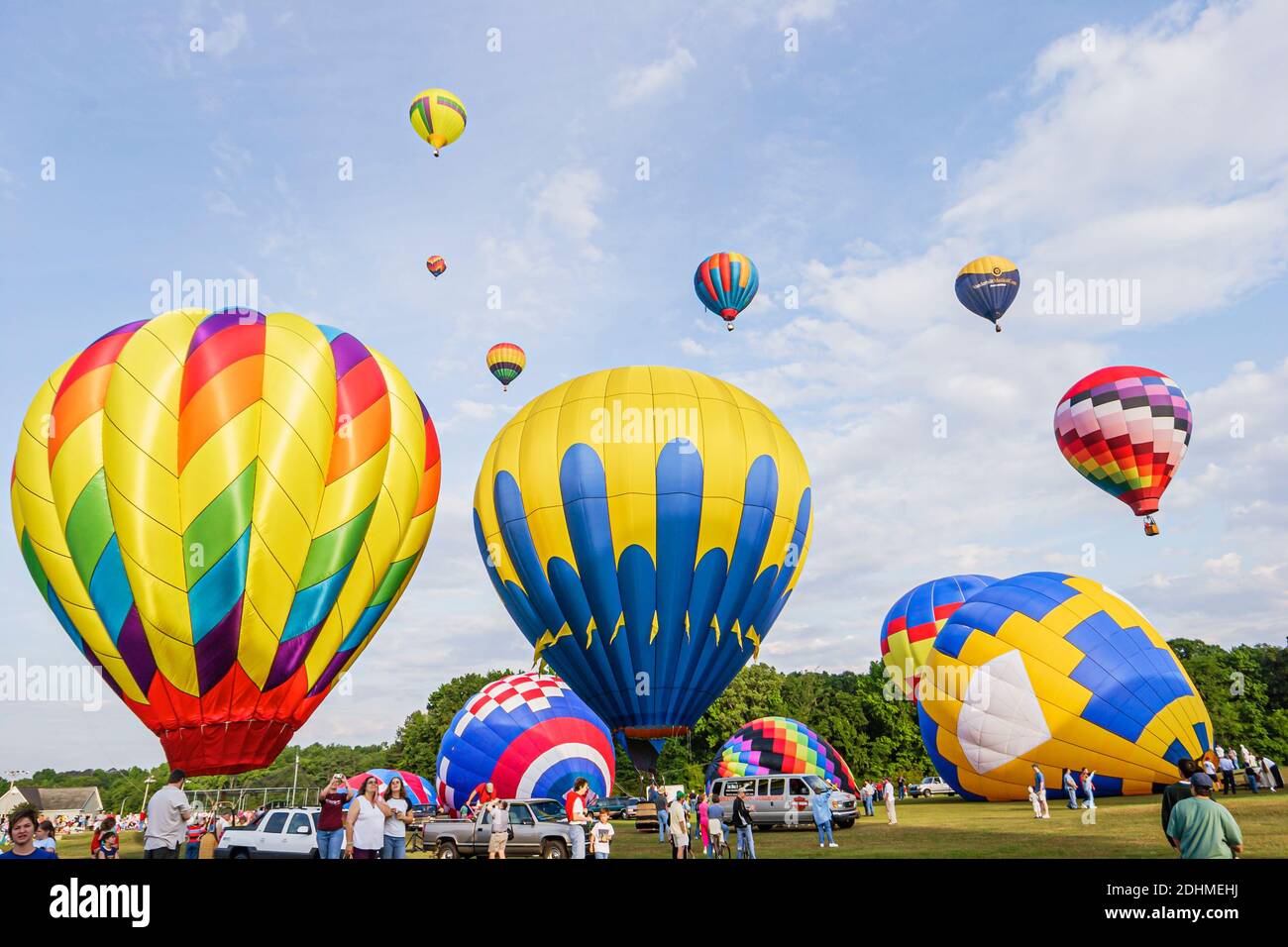 Alabama Decatur Alabama Jubilee Hot Air Balloon Classic,Point Mallard Park balloons annual Stock Photo