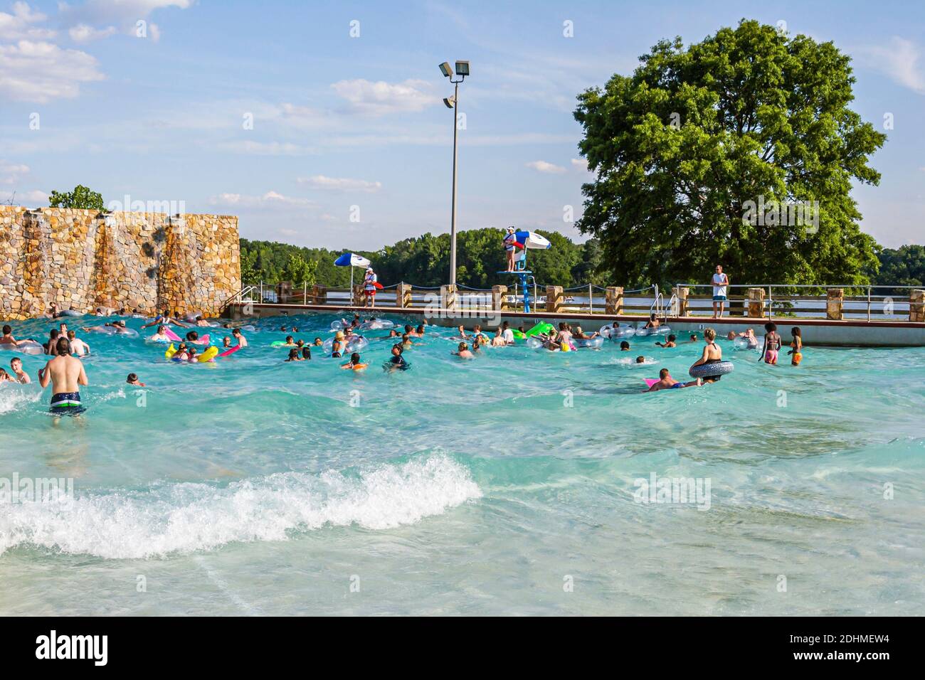 Alabama Decatur Point Mallard Park Waterpark Wave Pool, Stock Photo