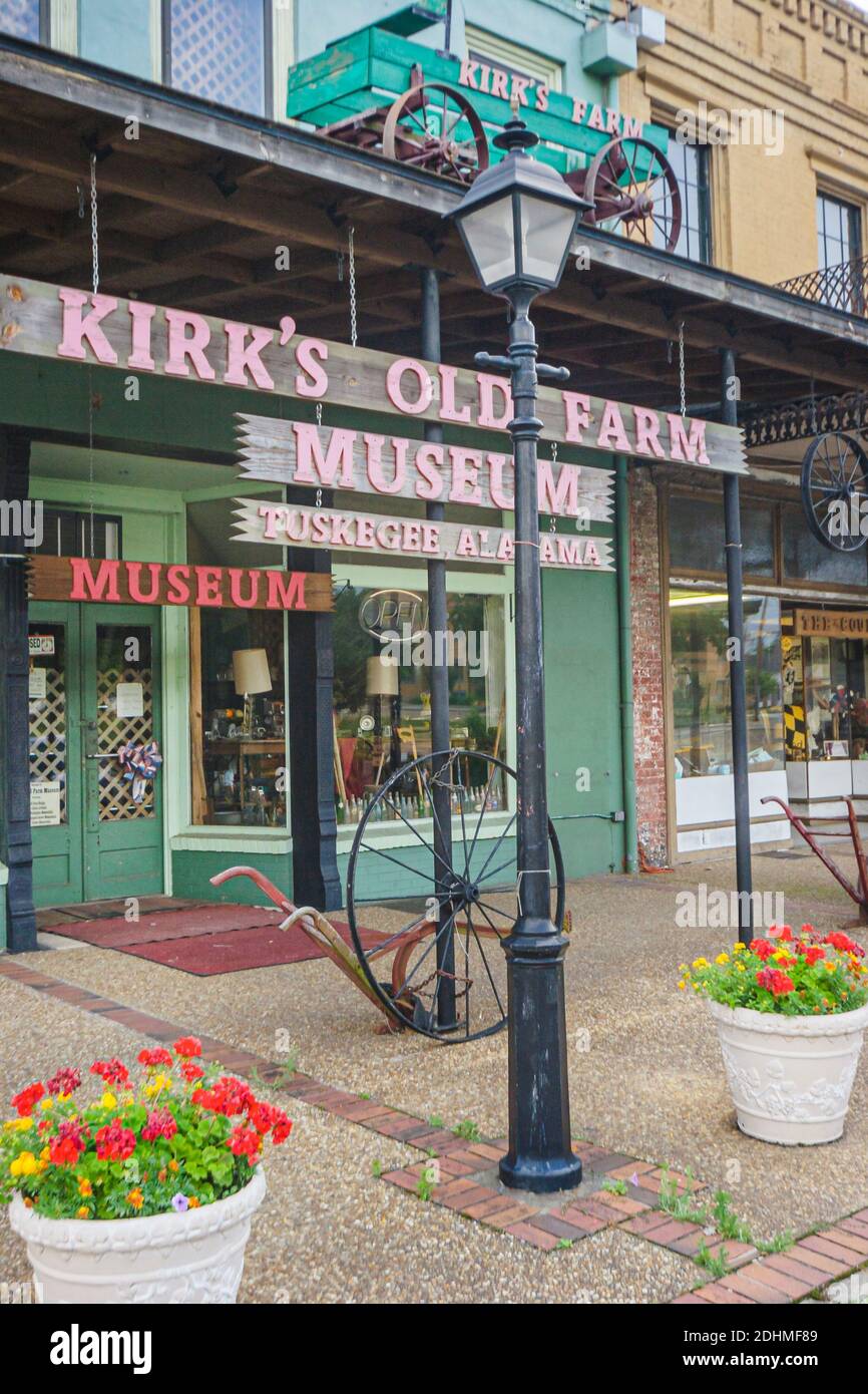 Alabama Tuskegee Kirk's Old Farm Museum,front entrance outside exterior, Stock Photo