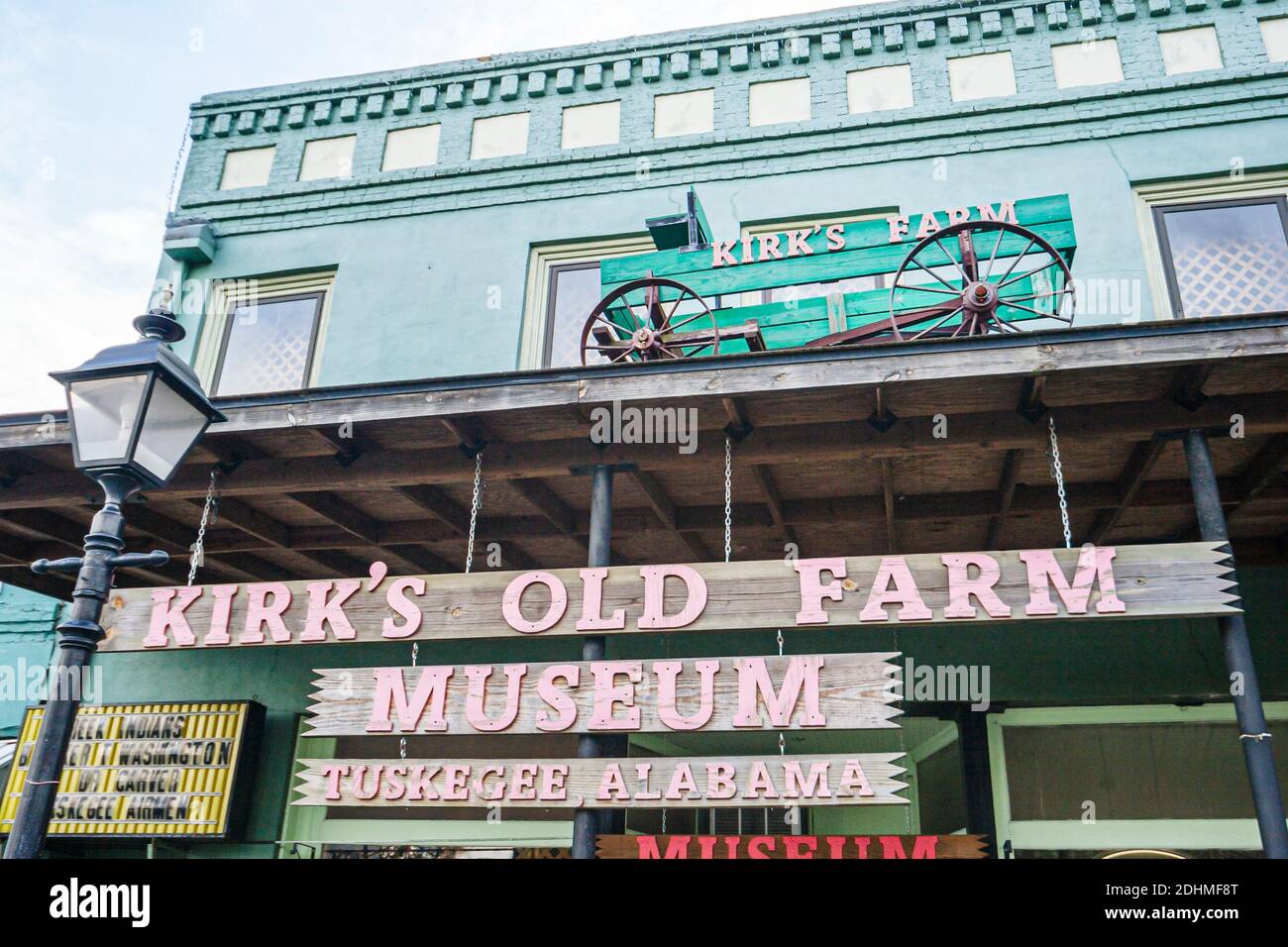 Alabama Tuskegee Kirk's Old Farm Museum,front entrance outside exterior, Stock Photo