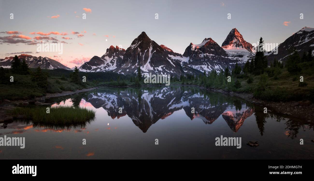 Sunset at Mt Assiniboine Stock Photo