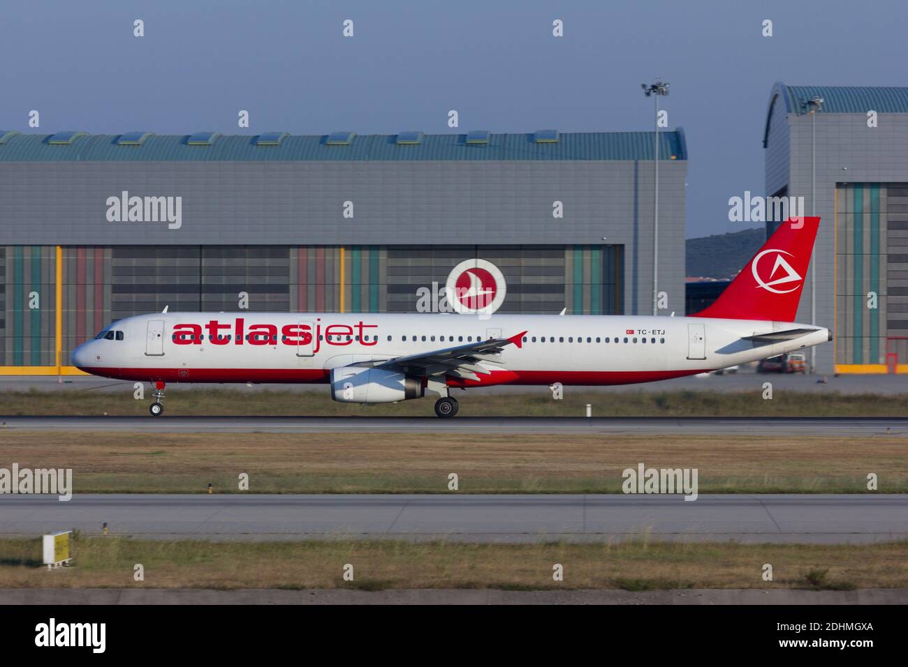 İstanbul / Turkey - 21.07.2014: Several Turkish operators fly to Istanbul Sabiha Gokcen International Airport, one of the two airports of Istanbul. Stock Photo