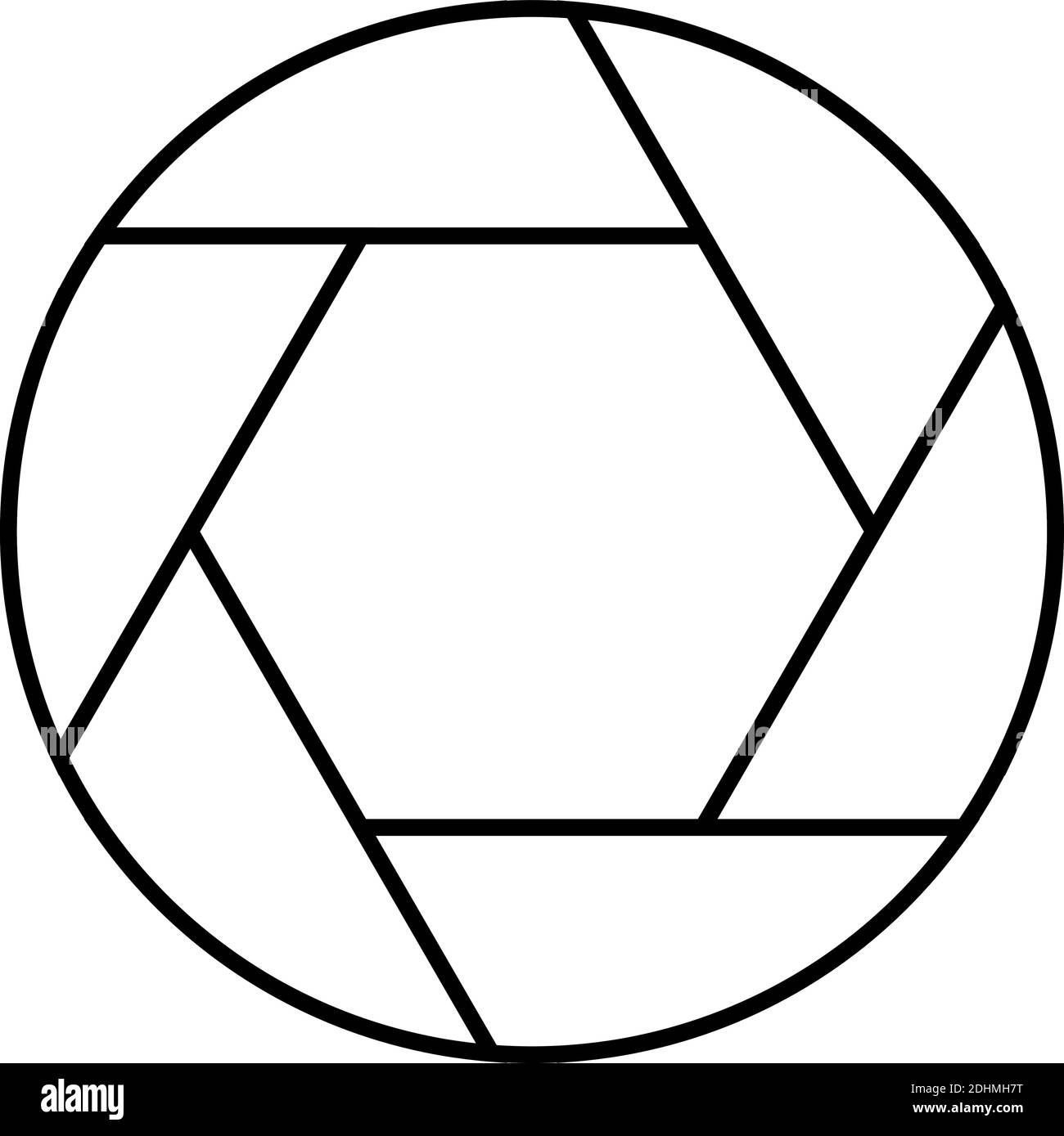 Shutter icon. Photography or video theme. Simple black outline vector ...