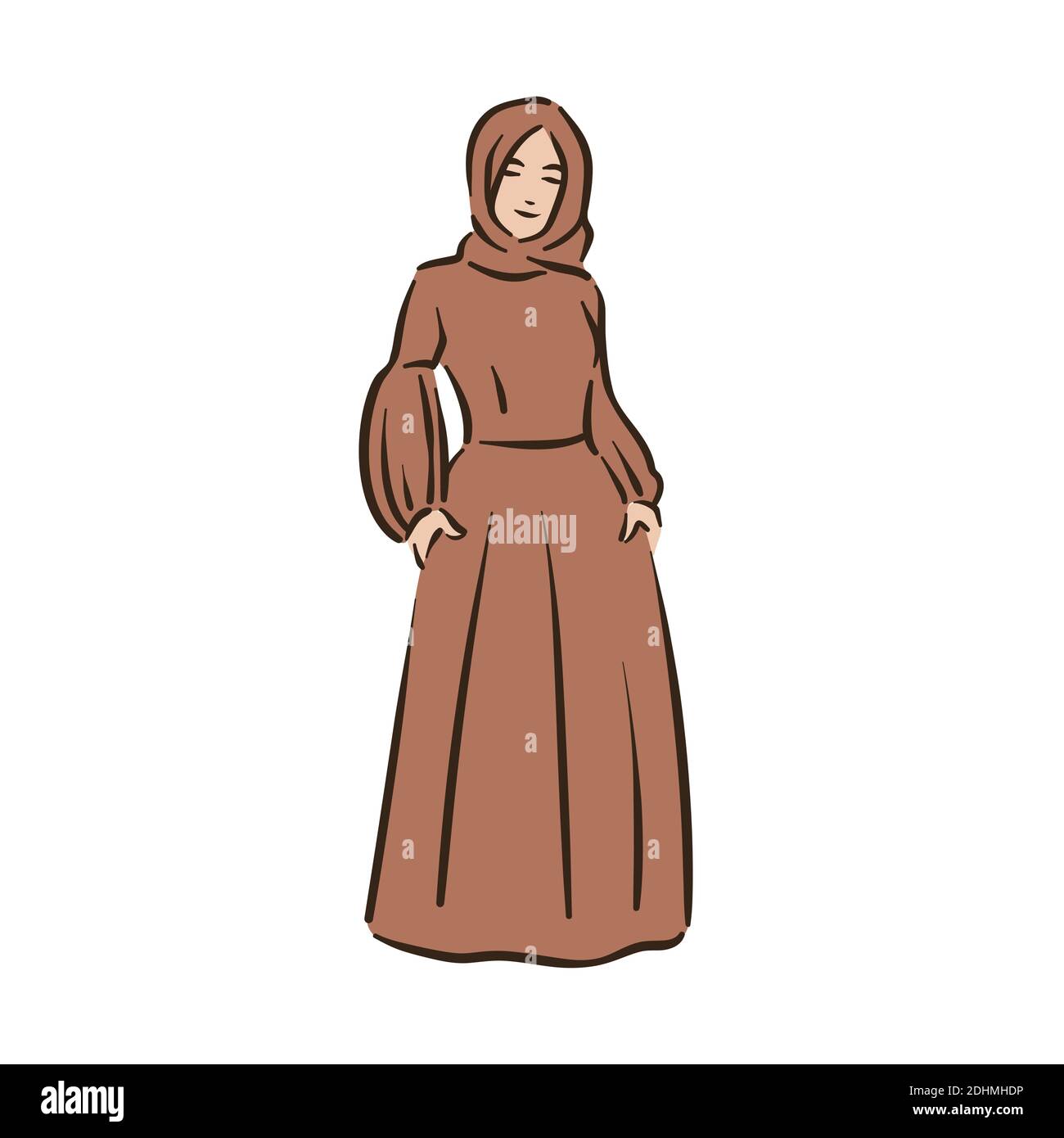 Muslim arabic islam woman in hijab fashion Stock Vector Image & Art - Alamy
