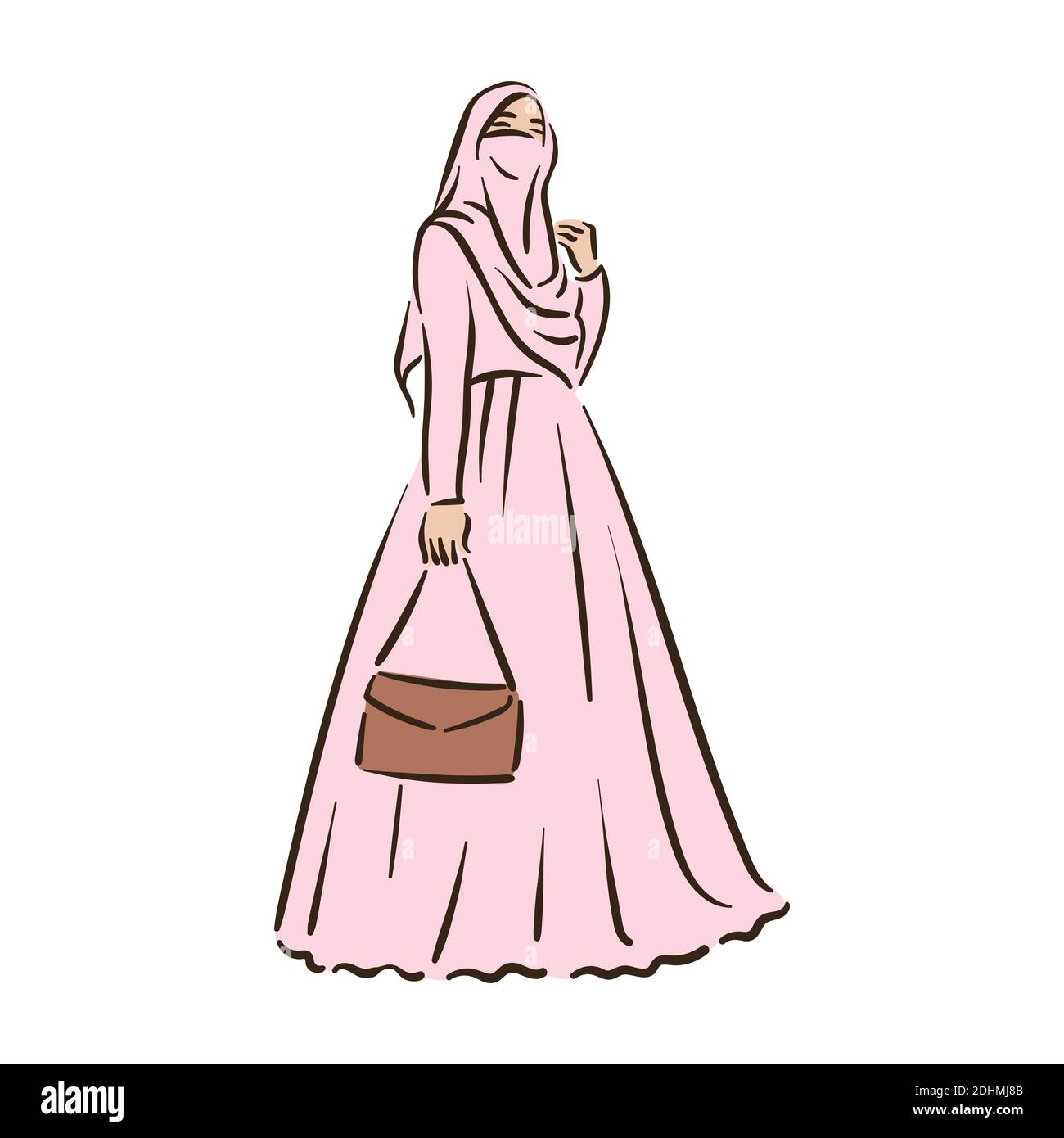 Muslim arabic islam woman in hijab fashion Stock Vector Image & Art - Alamy