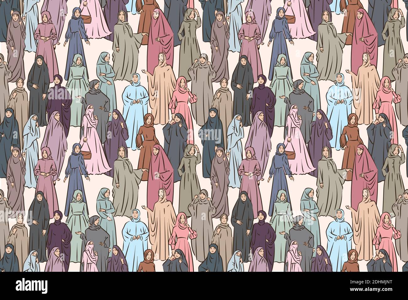 Muslim arabic islam woman in hijab fashion Stock Vector Image & Art - Alamy