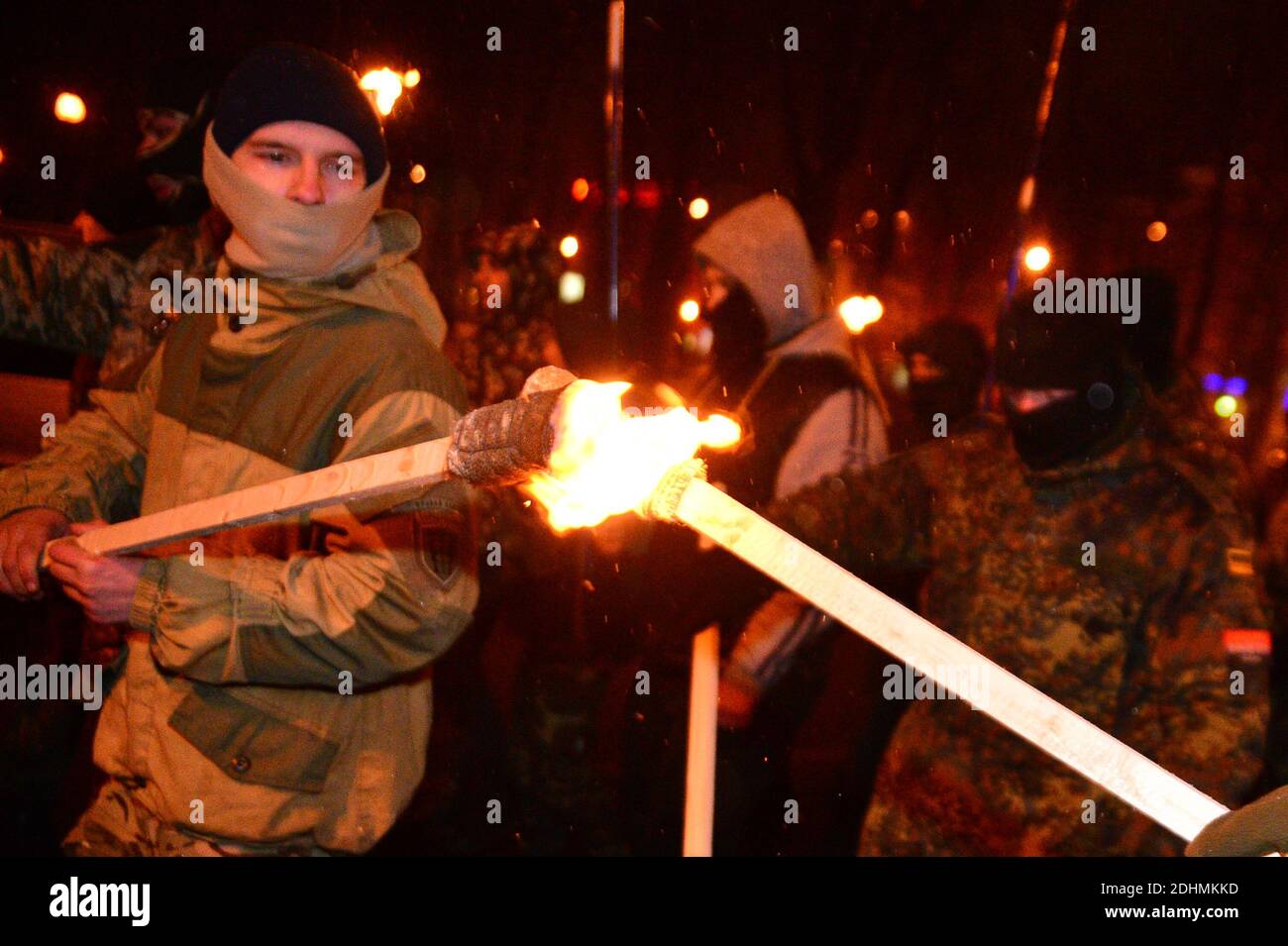 Rally to celebrate the birth of Stepan Bandera, In Kiev, Ukraine, on ...