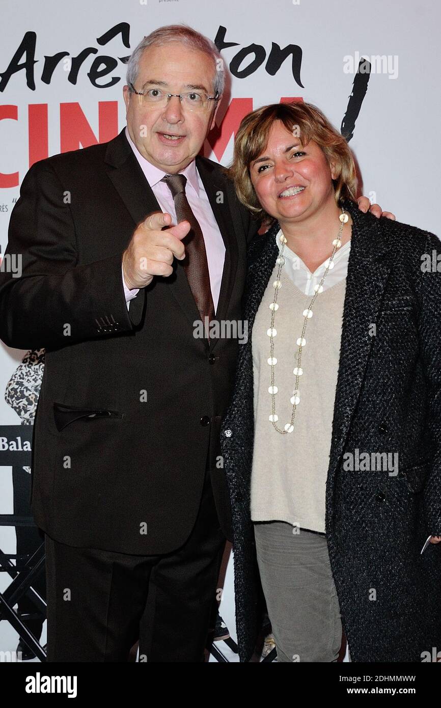 Jean-Paul Huchon et sa femme Dominique Le Texier assistent a la premiere du  film Arrete