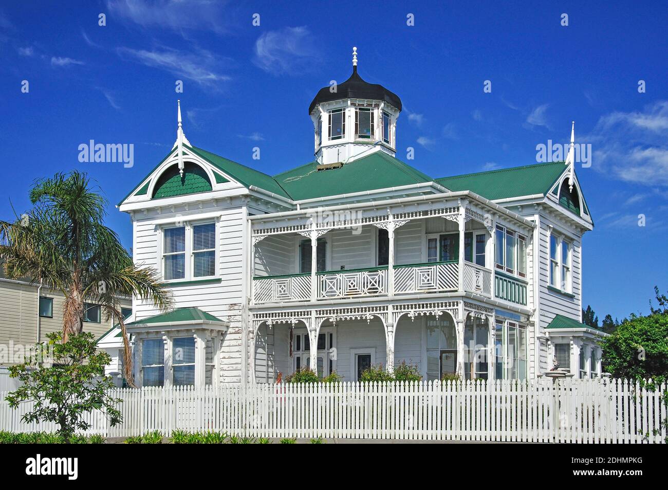 Traditional wooden house, Meade Street, Rotorua, Bay of Plenty Region, North Island, New Zealand Stock Photo