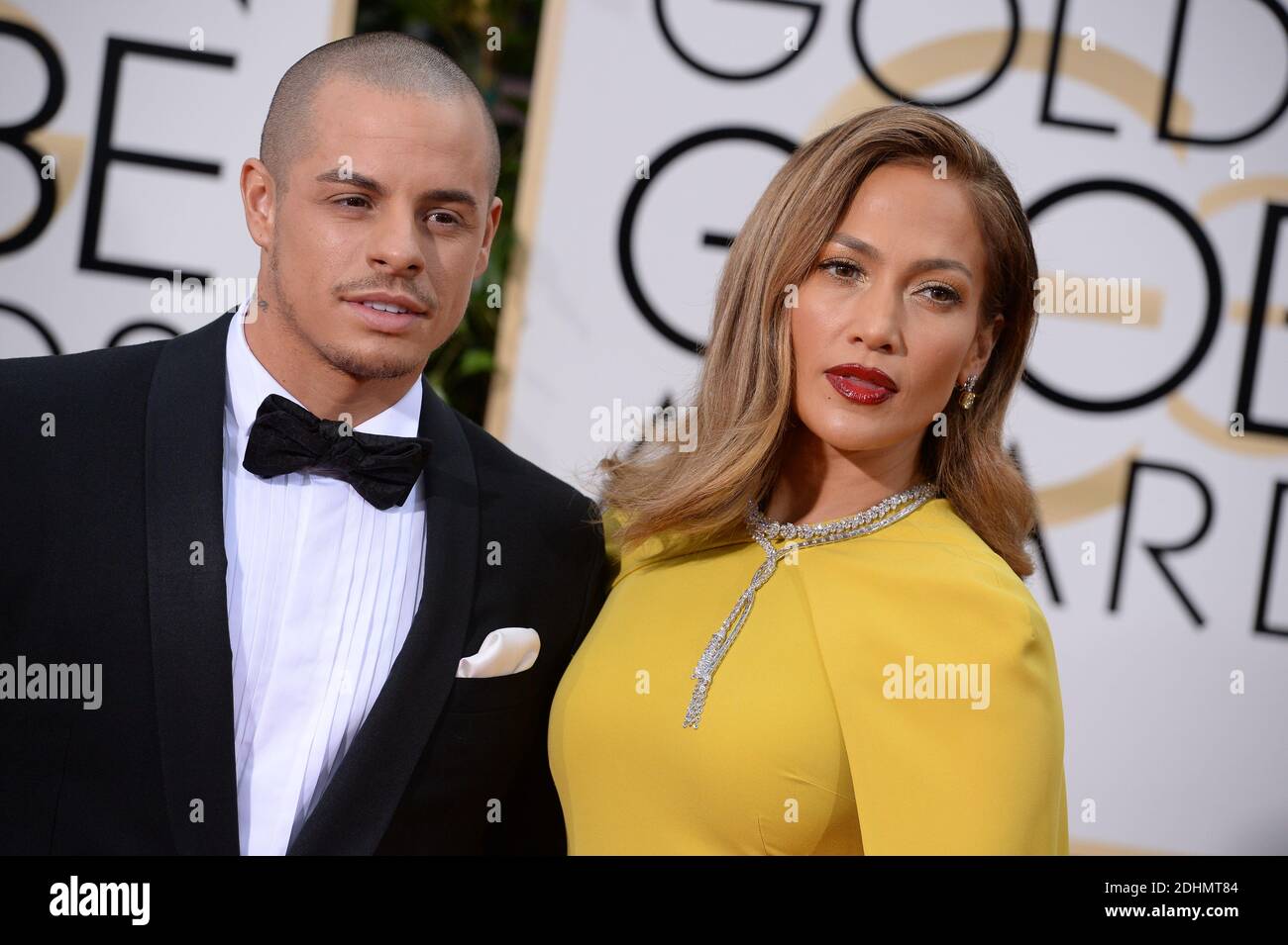 Jennifer Lopez and boyfriend Casper Smart attend the 73rd Annual Golden