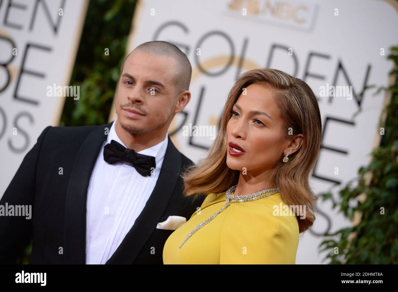 Jennifer Lopez and boyfriend Casper Smart attend the 73rd Annual Golden