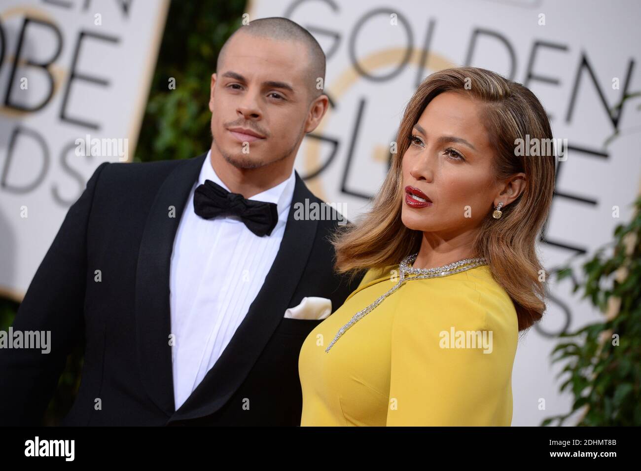 Jennifer Lopez and boyfriend Casper Smart attend the 73rd Annual Golden