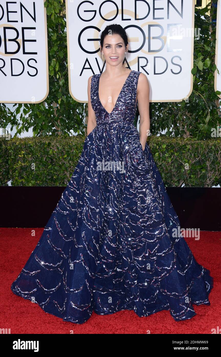 Actress Jenna Dewan Tatum attending the 73rd Annual Golden Globe Awards held at the Beverly Hilton Hotel in Los Angeles, CA, USA, January 10, 2016. She wears a dress of Zuhair Murad