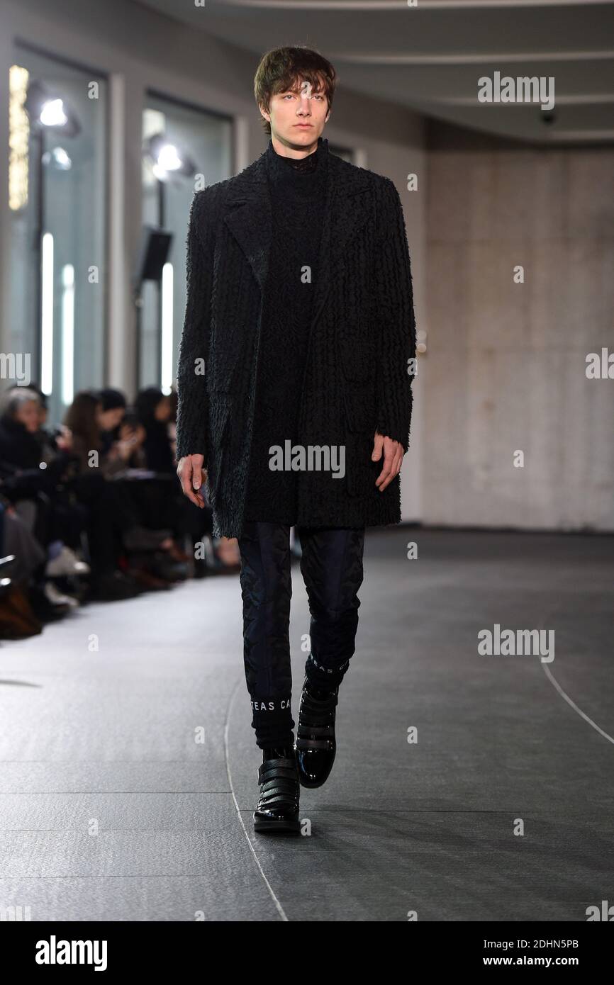 A model walks the runway at the Strateas Carlucci Homme show during Paris Men's Fashion Week Fall-Winter 2016/17 on January 20, 2016 in Paris, France. Photo by Laurent Zabulon/ABACAPRESS.COM Stock Photo