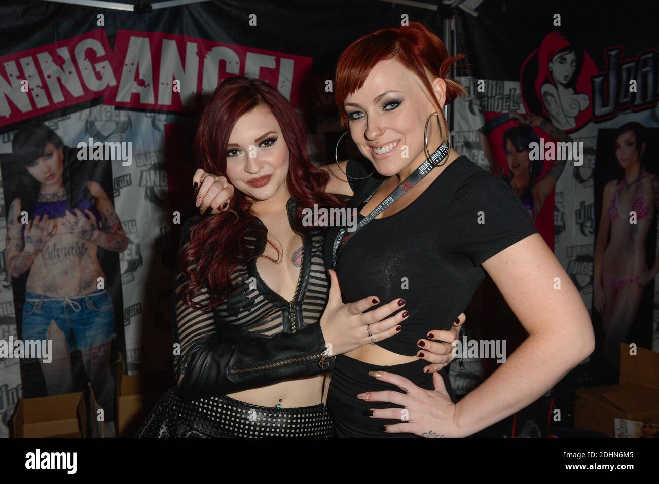 Adult performers Amber Ivy and Axis Evol attending the AVN Adult  Entertainment Expo at Hard Rock Hotel in Las Vegas, NV, USA on January 21,  2016. Photo Julien Reynaud/APS-Medias/ABACAPRESS.COM Stock Photo -