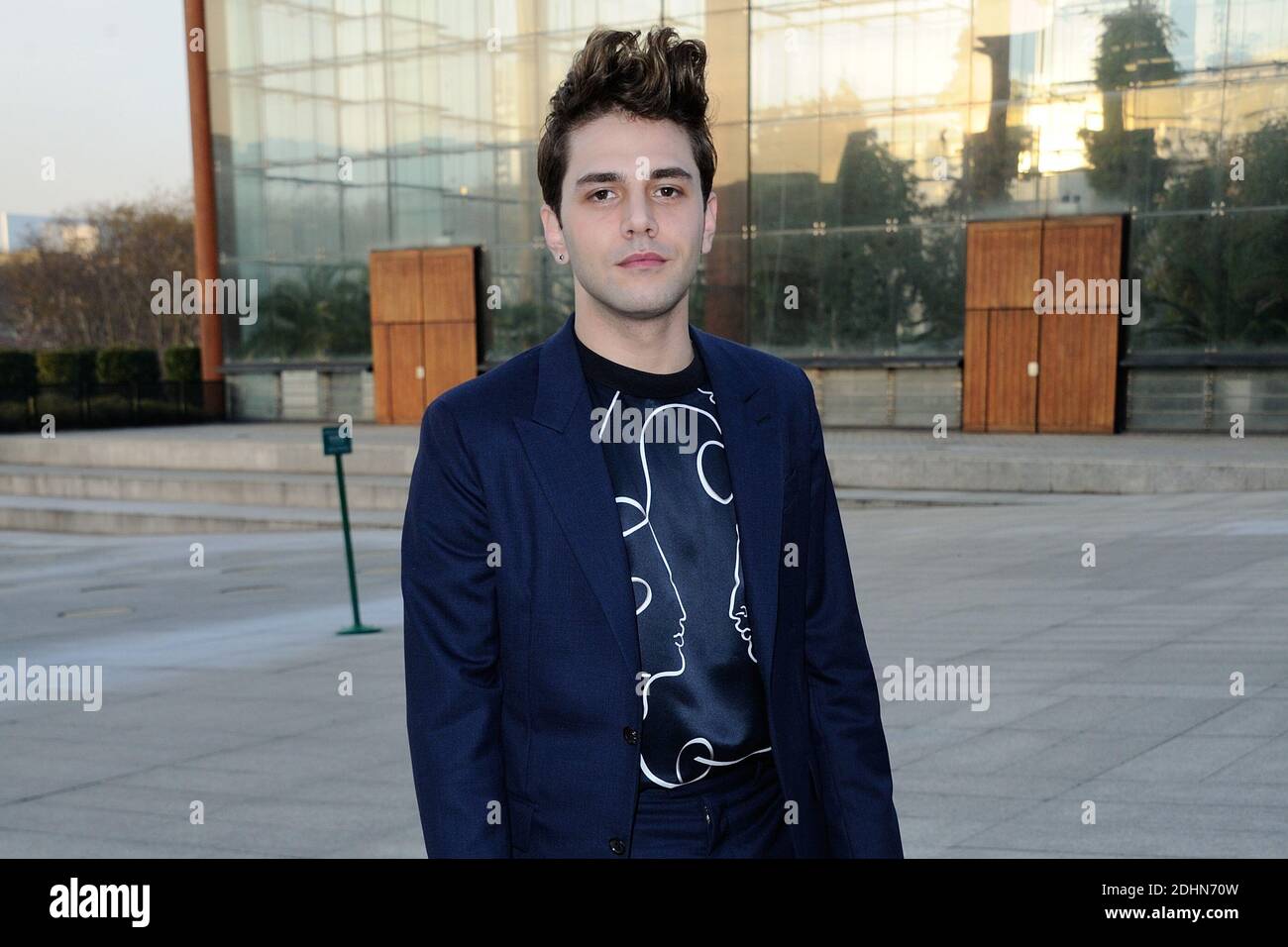 Xavier Dolan arriving to the Louis Vuitton collection presentation as part  of Paris Menswear Fall-Winter 2016-2017 Fashion Week on January 21, 2016 in  Paris, France. Photo by Aurore Marechal/ABACAPRESS.COM Stock Photo 