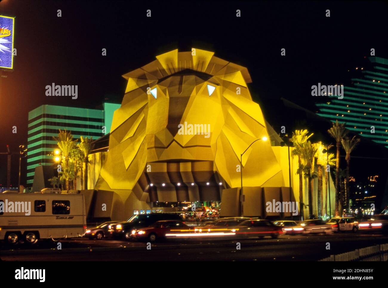 MGM Hotel Casino on the the Strip in Las Vegas, Nevada at night. Stock Photo