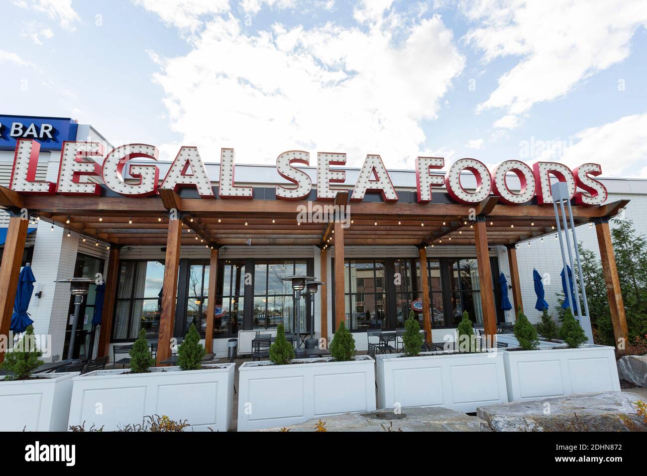 November 16, 2020. Peabody, MA. Legal Sea Foods © 2020 Marilyn Humphries Stock Photo