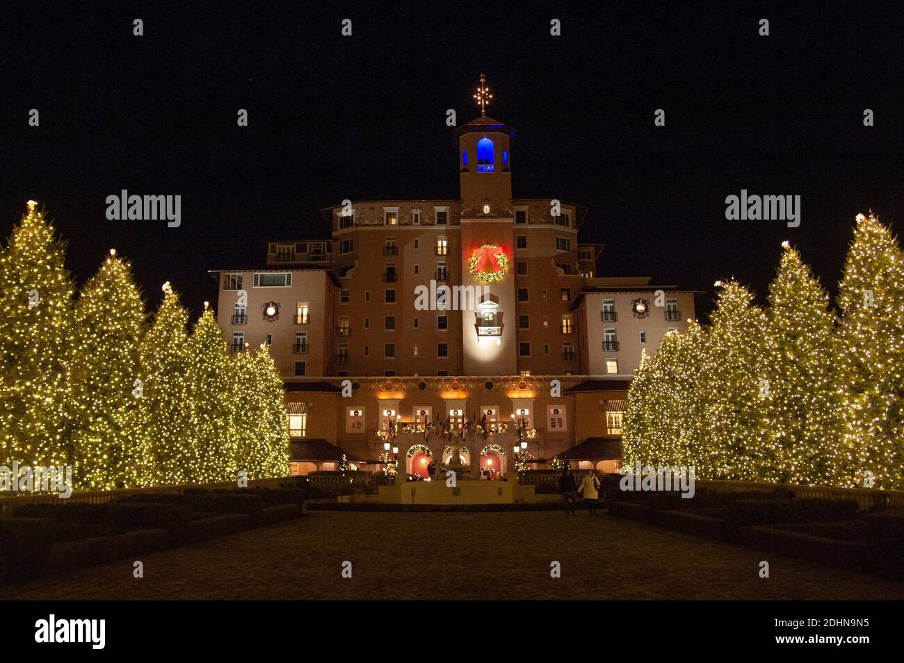 Holiday lights for the Christmas season, Broadmoor Hotel, Colorado