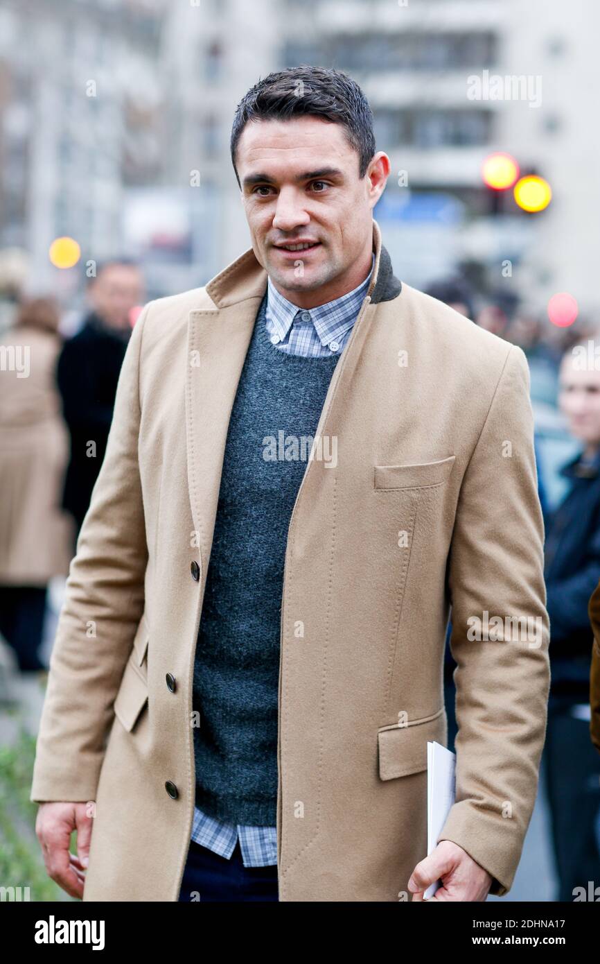 Street style, Dan Carter arriving at Dior Fall-Winter 2016-2017