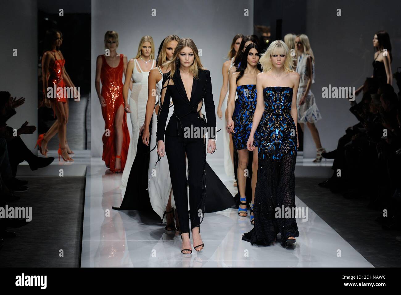 Gigi Hadid Seen Attending Versace Headquarter Editorial Stock Photo - Stock  Image
