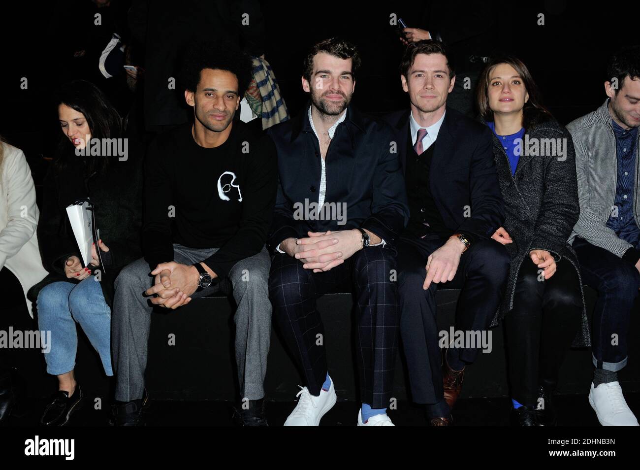 David Saada, Stanley Weber, Loic Corbery and Georgia Scalliet attend the Agnes B Menswear Spring-Summer 2016 show as part of Paris Fashion Week on January 24, 2016 in Paris, France. Photo by Alban Wyters/ABACAPRESS.COM Stock Photo