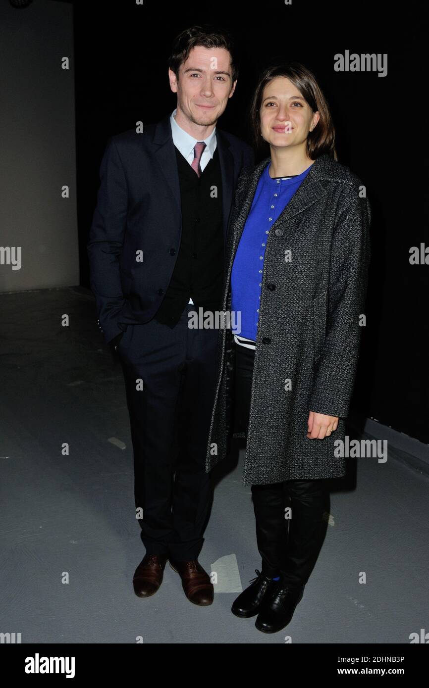 Actors Loic Corbery and Georgia Scalliet attend Agnes B Menswear Spring Summer 2016 show as part of Paris Fashion Week on January 24, 2016 in Paris, France. Photo by Alban Wyters/ABACAPRESS.COM Stock Photo