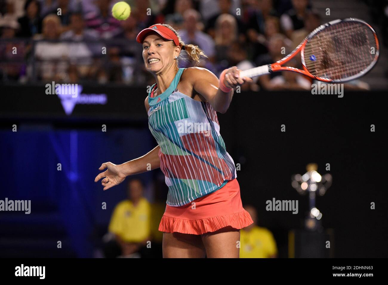 Angelique Kerber of Germany her first grand slam tittle against Serena Williams at the 2016 Australian Open at Melbourne Park Melbourne, AUSTRALIA, on January 30, 2016. Photo by Corinne Dubreuil/ABACAPRESS.COM