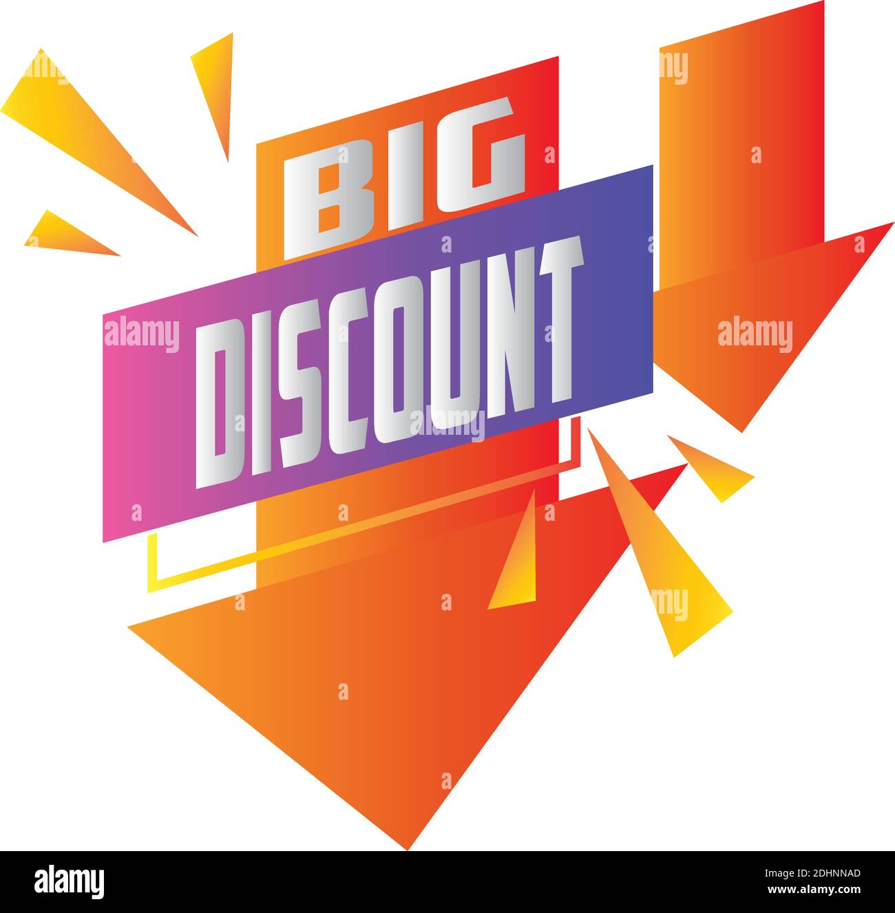 special offer season, big discount down arrows vector illustration