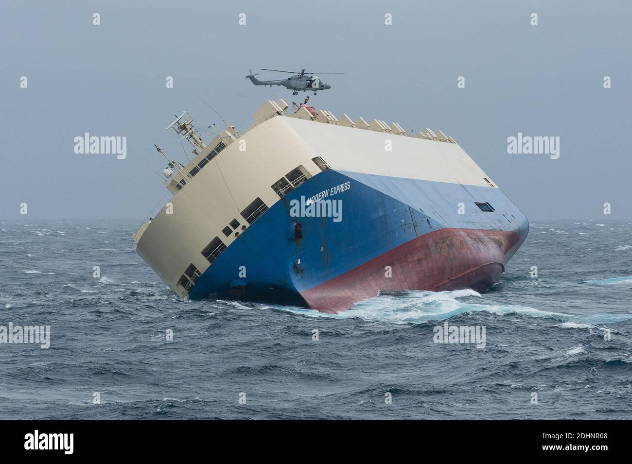 Handout picture shows MV Modern Express pictured in the Bay of Biscay