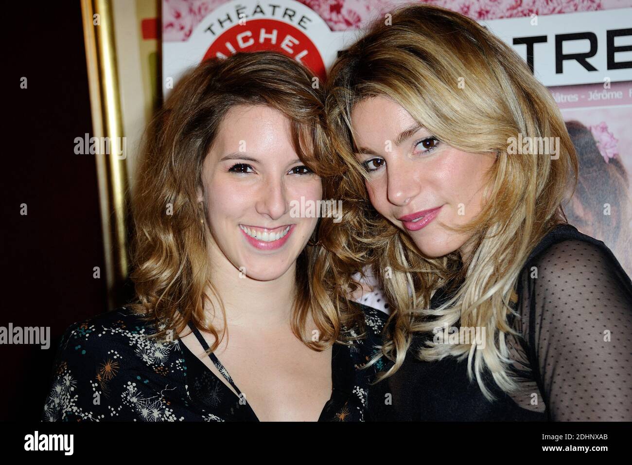 Lea Francois et Lola Marois (femme de Jean-Marie Bigard) assistent a la  Generale de la piece 'Coiffure et Confidences' au Theatre Michel a Paris,  France le 04 Fevrier 2016. Photo by Aurore