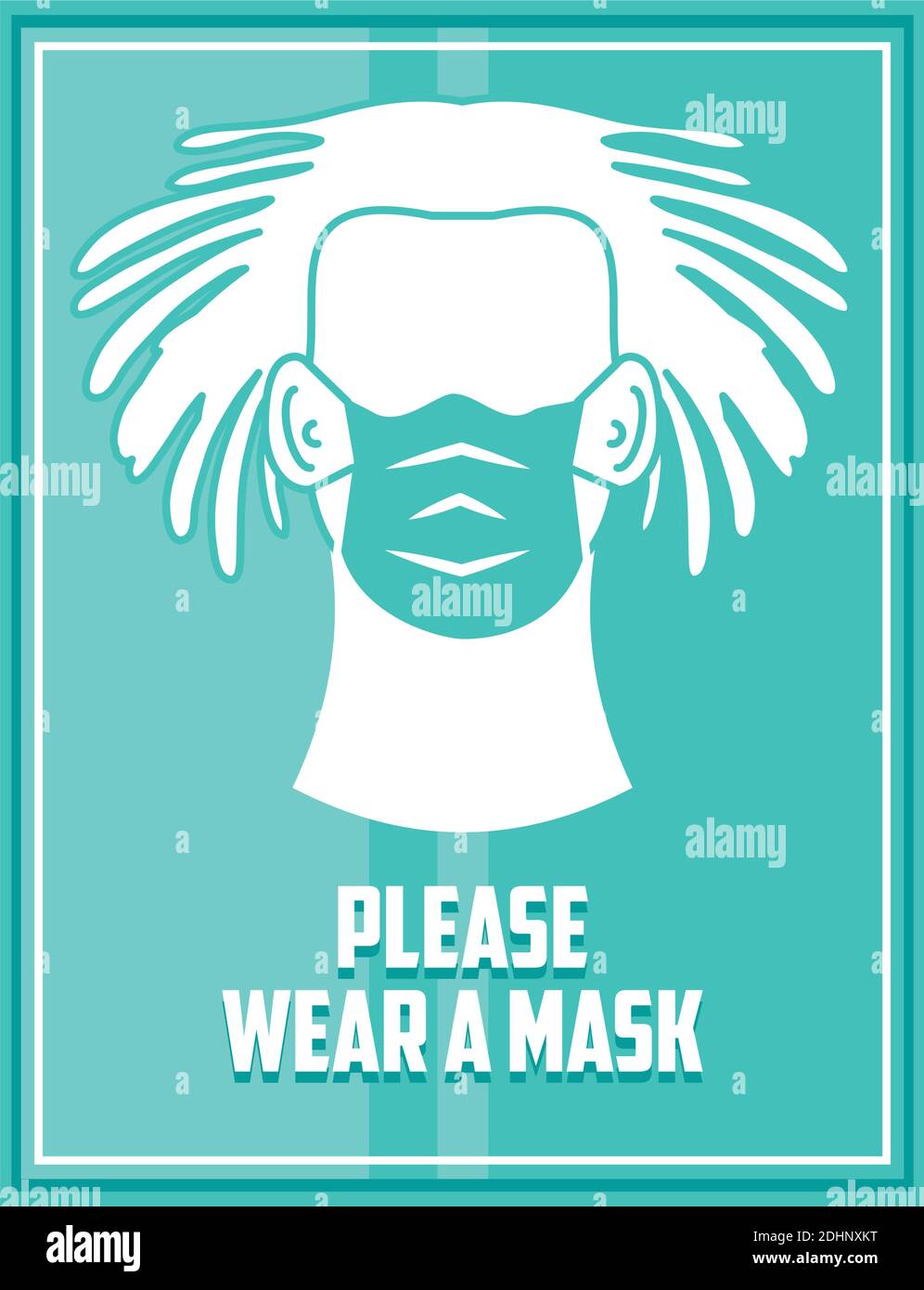 prevention of covid 19, please wear a mask notice board vector