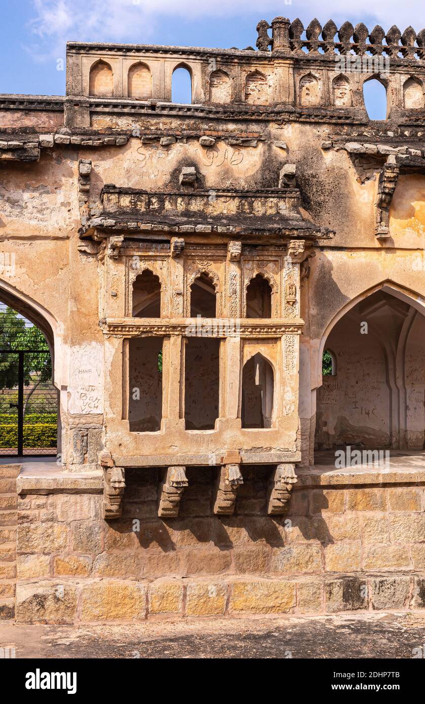 Hampi, Karnataka, India - November 4, 2013: Queens bath structure of ...