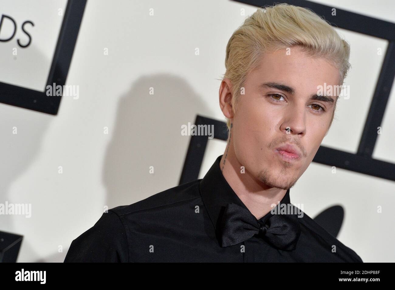 Justin Bieber attends The 58th GRAMMY Awards at Staples Center on