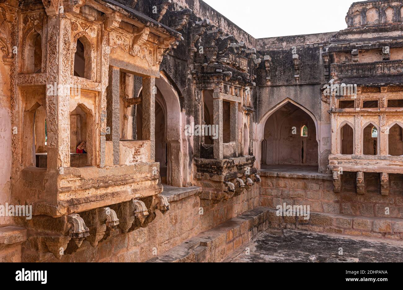 Hampi, Karnataka, India - November 4, 2013: Queens bath structure of ...
