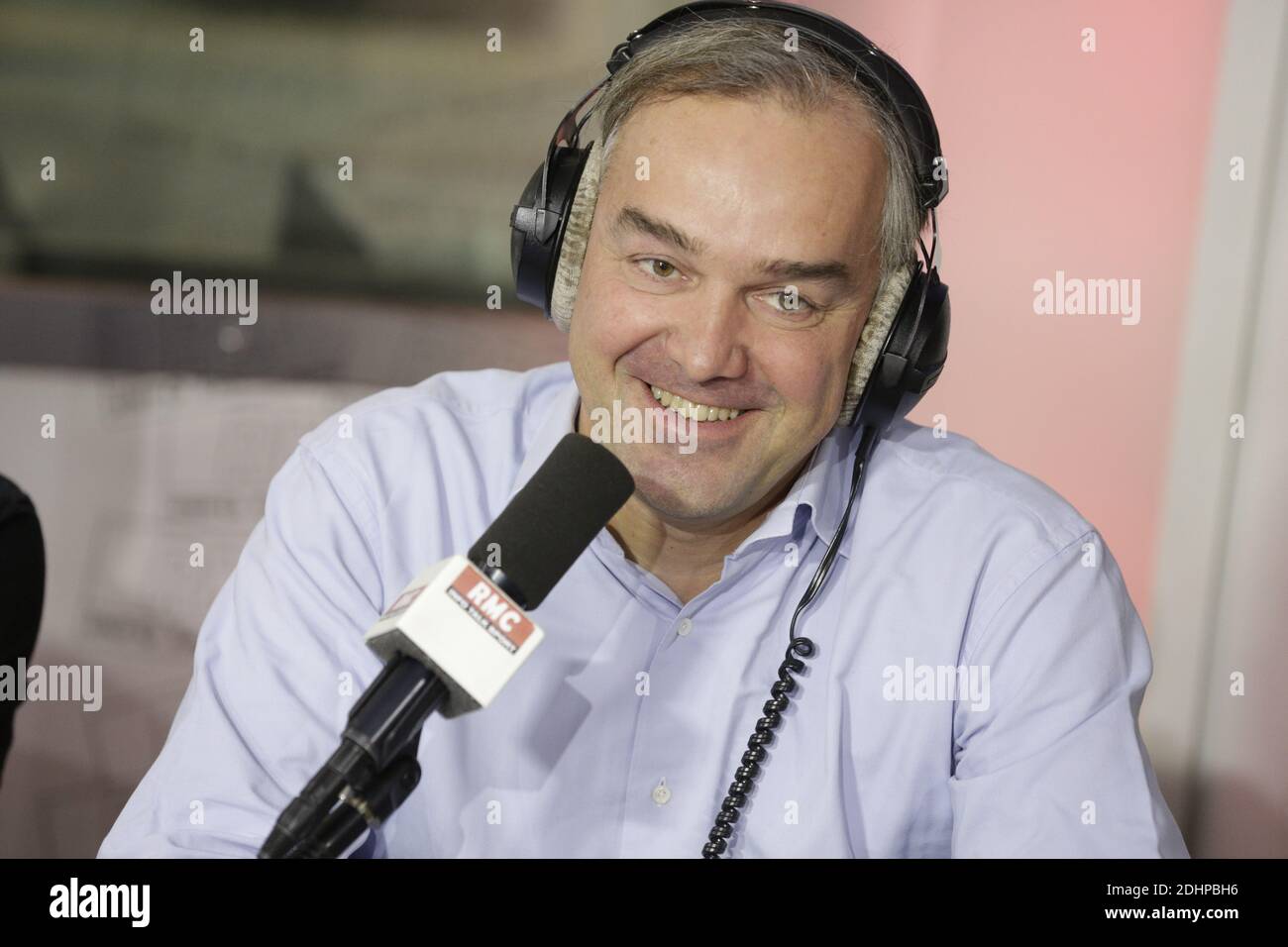 Exclusive - Olivier Truchot at the 'Les Grandes Gueules' talk show on RMC  Radio, in Paris, France, on February 18, 2016. Photo by Jerome  Domine/ABACAPRESS.COM Stock Photo - Alamy