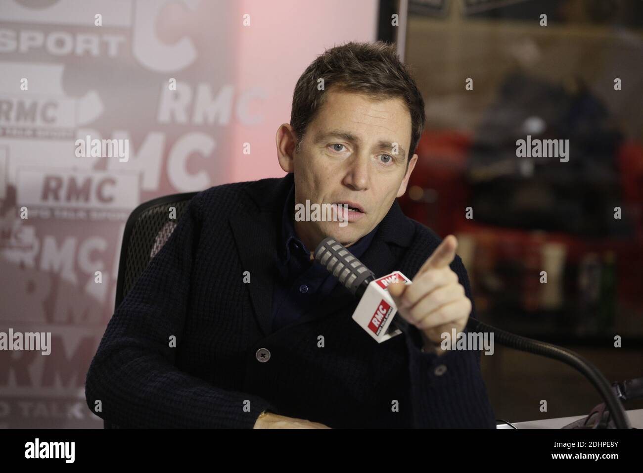 Exclusive - Daniel Riolo at the 'L'After Foot' talk show on RMC Radio ...
