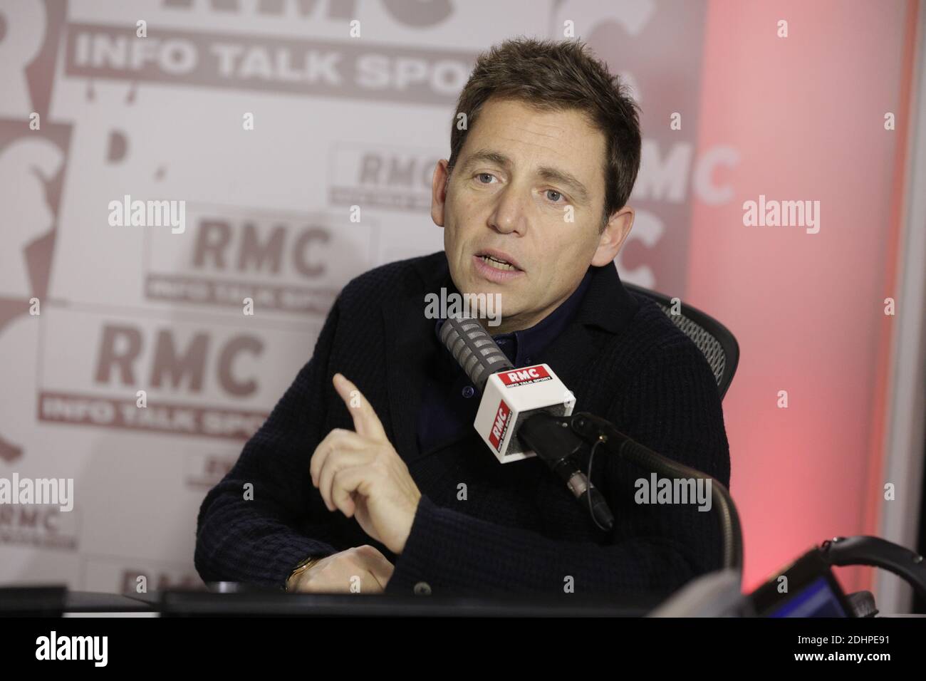 Exclusive - Daniel Riolo at the 'L'After Foot' talk show on RMC Radio ...