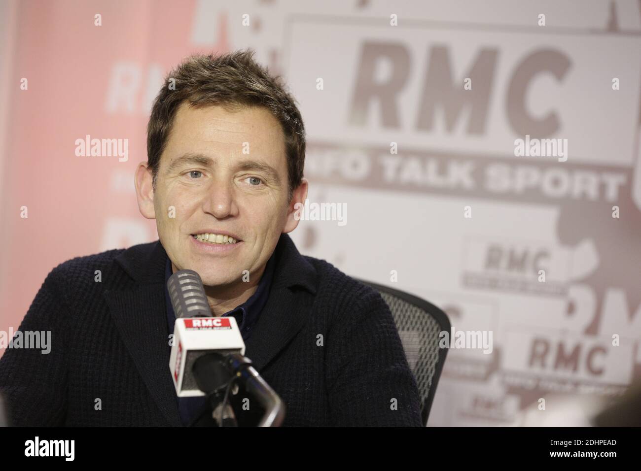 Exclusive - Daniel Riolo at the 'L'After Foot' talk show on RMC Radio ...