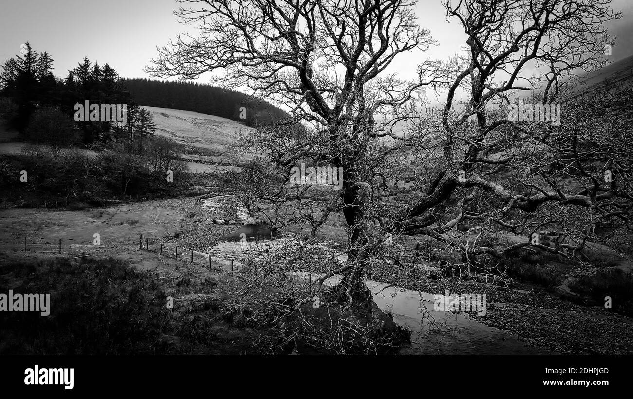 Aerial view brecon Black and White Stock Photos & Images Alamy