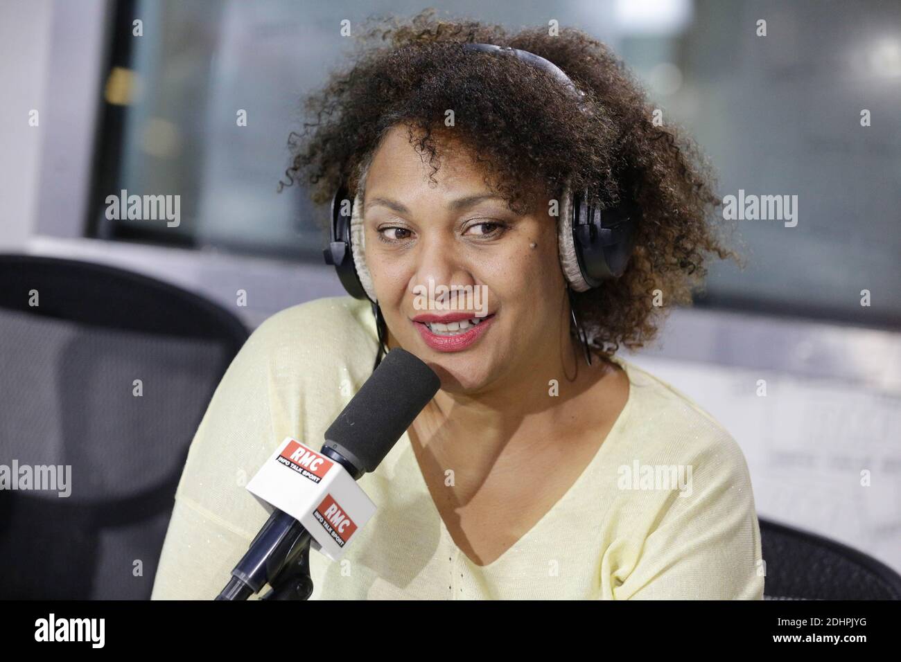 Exclusive - Maryse Ewanje-Epee at the 'Moscato Show' talk show on RMC Radio,  in Paris, France, on February 26, 2016. Photo by Jerome  Domine/ABACAPRESS.COM Stock Photo - Alamy