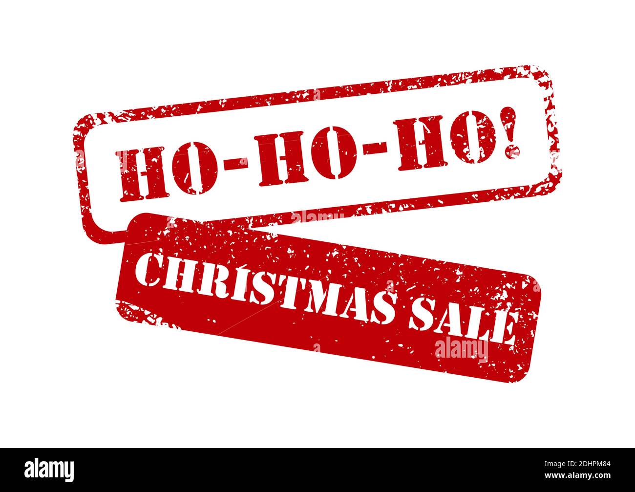 Red grunge stamp with text Merry Christmas written inside the stamp. Christmas vector stamps on white background Stock Vector