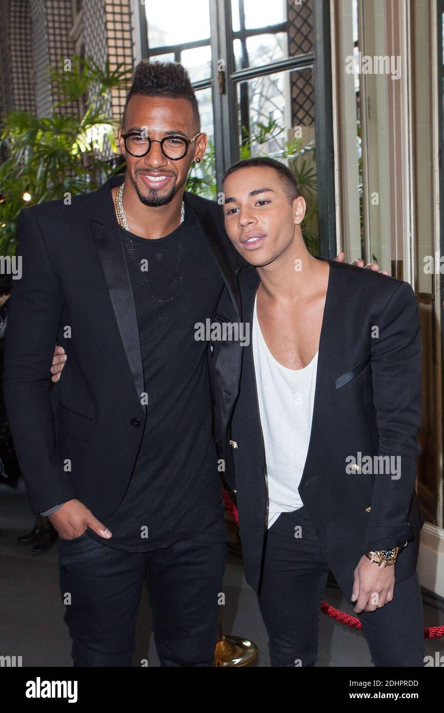 Jerome Boateng and Olivier Rousteing attending during the Balmain show as part of Paris Fashion Week Fall/Winter 2016/17 at in Paris, France on March 03, 2016. Photo by Audrey Poree/ABACAPRESS.COM Stock Photo