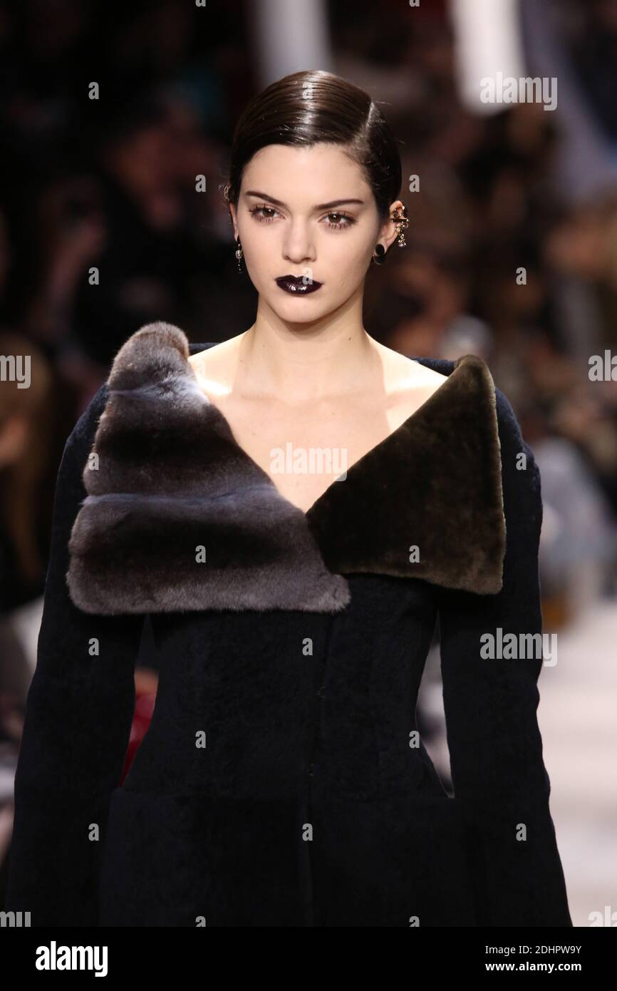 Model Kendall Jenner walks the runway during the Christian Dior show as  part of Paris Fall/Winter 2016/2017 Fashion Week at the Louvre Museum on  March 4, 2016 in Paris, France. Photo by