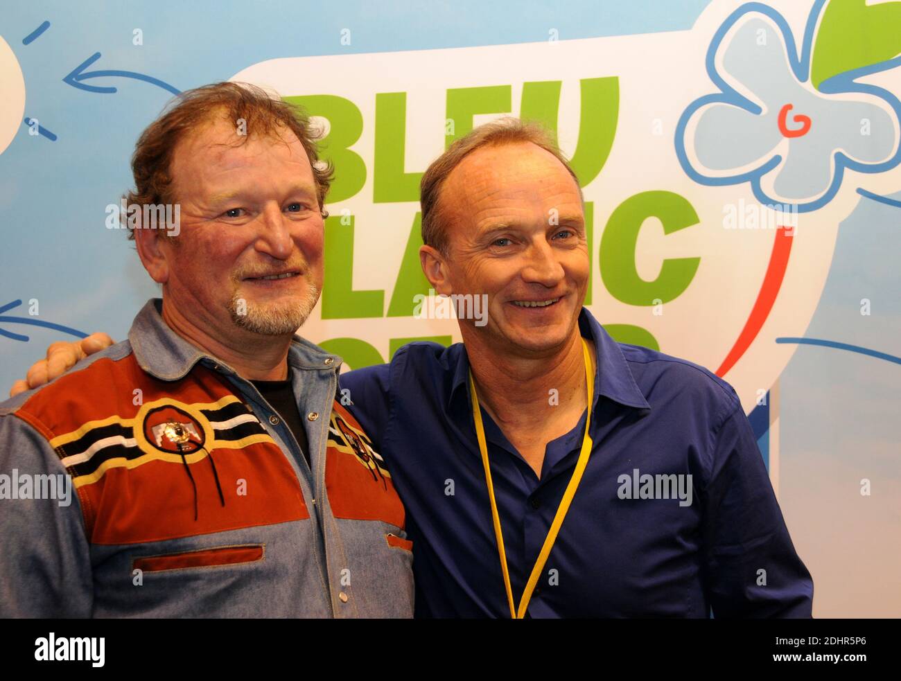 Francois And Gilles From M6 Tv Channel Reality Show L Amour Est Dans Le Pre Visiting 53rd Annual Paris International Agricultural Show Held At Porte De Versailles In Paris France On March 5