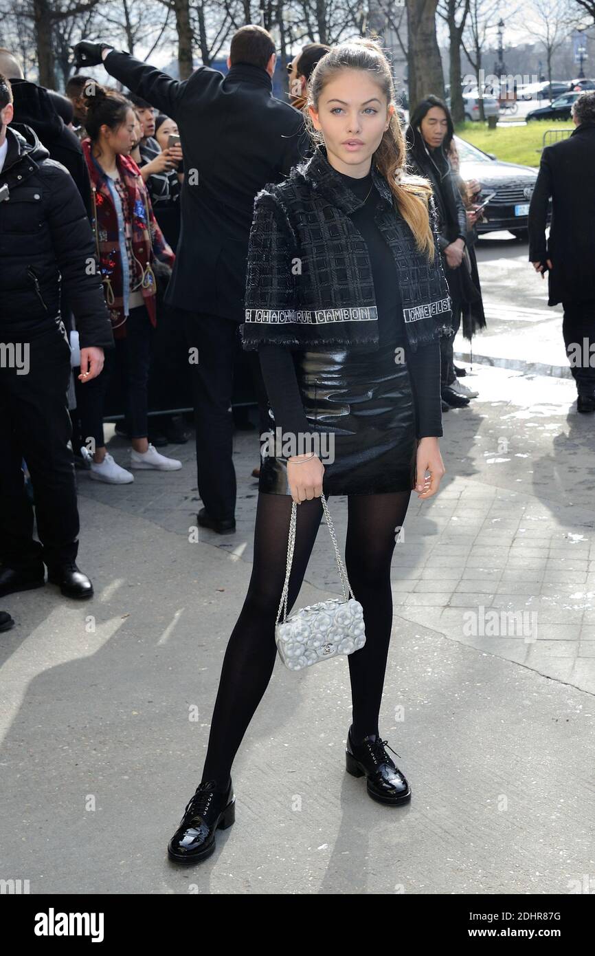 Thylane Blondeau arriving to the Chanel show as part of Fall/Winter