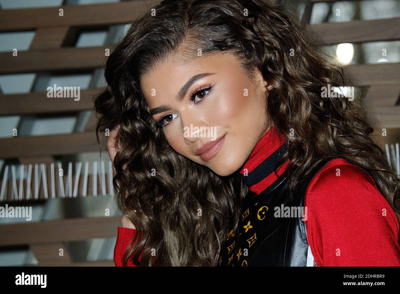 Zendaya Coleman attending the photocall before the Louis Vuitton show as  part of Paris Fashion Week Fall/Winter 2016/17 on march 09, 2016 in Paris,  France. Photo by Aurore Marechal/ABACAPRESS.COM Stock Photo 