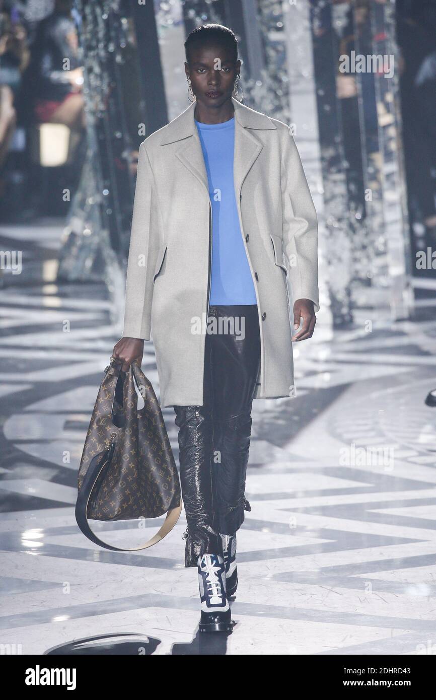 A the runway during the Louis Vuitton show as part of Paris Week