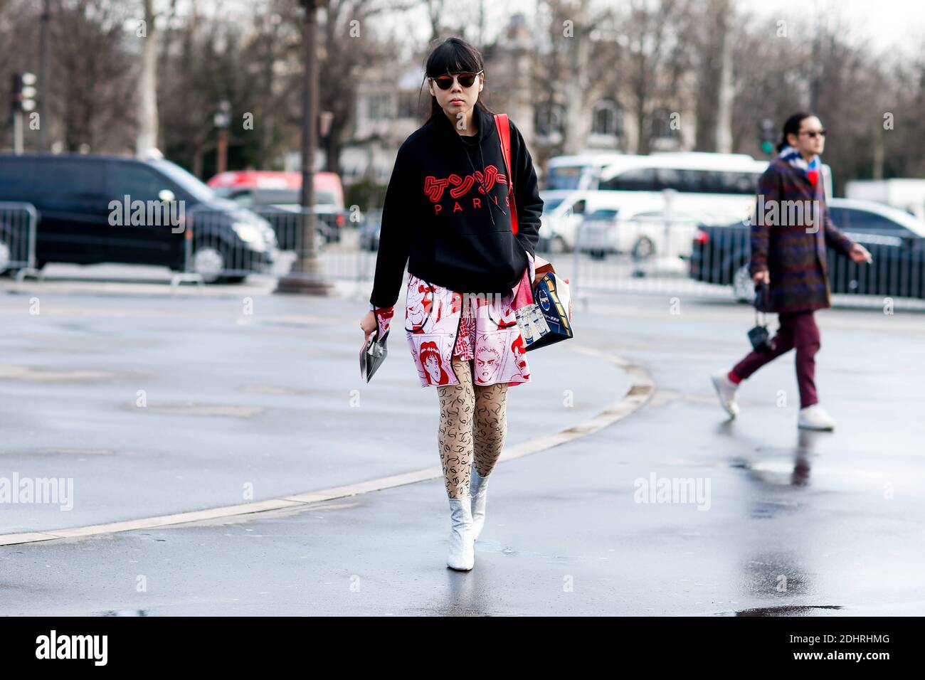 Street style, Susie Lau arriving at Chanel Fall-Winter 2016-2017 show