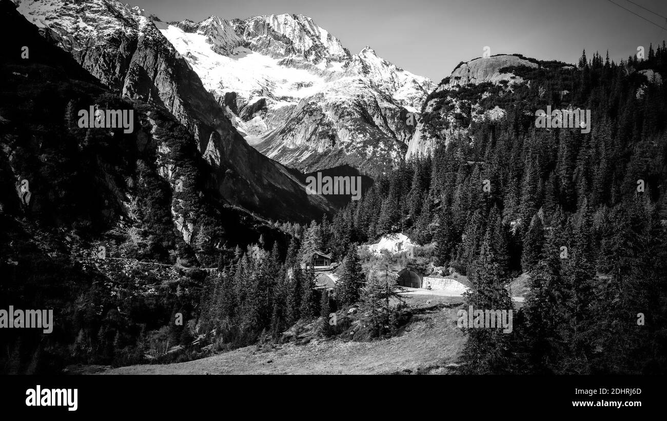 The amazing landscape of the Swiss Alps in Switzerland Stock Photo - Alamy